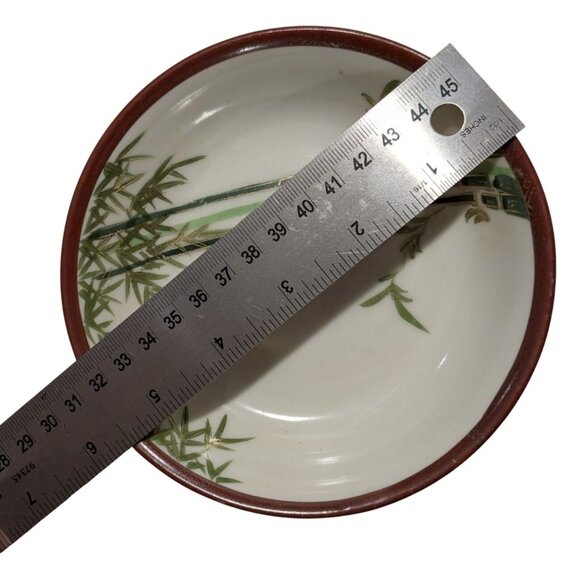 Six Kutani Bamboo design fruit bowls Eggshell China Japan Pre-1930 - Picture 4 of 13